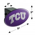 Tcu Primary Logo Oval Tow Trailer Hitch Cover Plug Insert