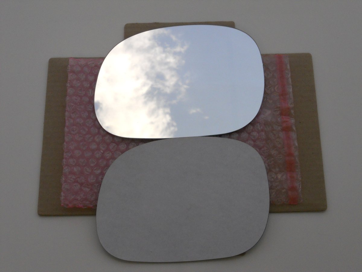 Mirror Glass With Full Size Adhesive For 97-03 Expedition F-150 F-250 F-350 Driver Side Left Lh Flat 8 3 In Diagonal Measure
