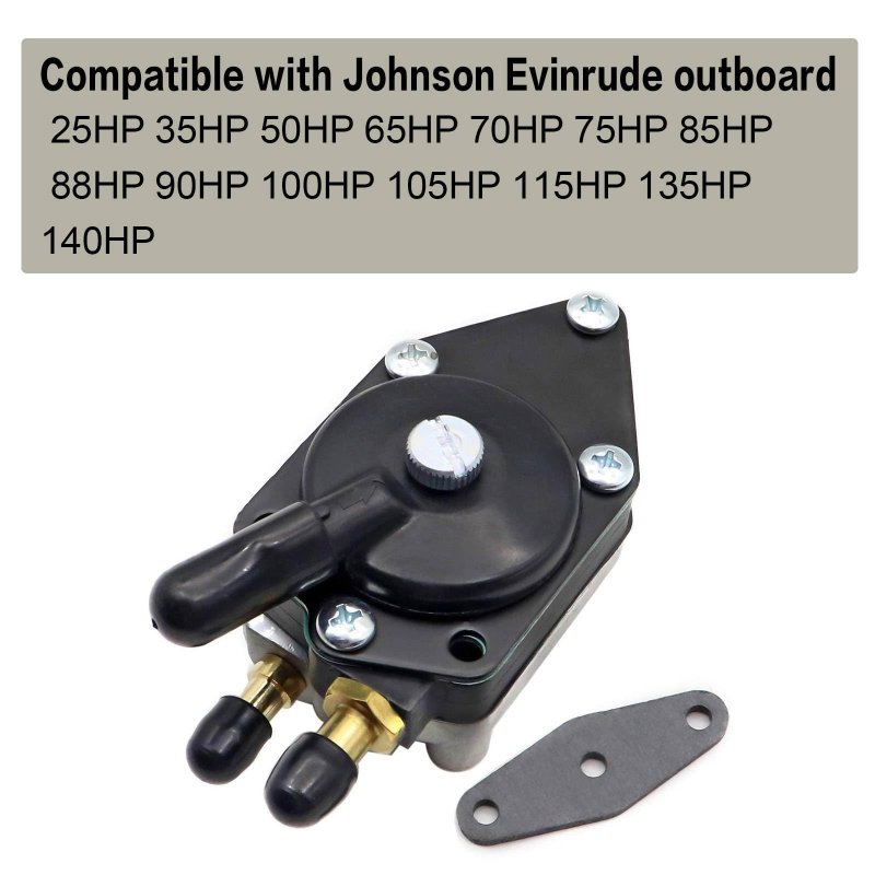 438559 Outboard Fuel Pump With Gasket Replacement Fit For Johnson 25 35 50 65 70 75 85 88 90 100 105 115 135 140 Hp 385784