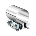 2 0 In Exhaust Clamp Butt Joint Band Sleeve Coupler Stainless Steel For Pipes Mufflers And Catalytic Converters A87100ol Bt 1 
