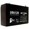 2x Pack Eagle Pitcher Cfm6v10 Battery Replacement Ub6120 Universal Sealed Lead Acid 6v 12ah 12000mah F1 Terminal Agm Sla 