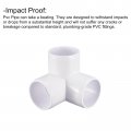 Uxcell 6pack 3 Way Pvc Fittings 1-1 2 Inch Pipe Fitting Connectors For Building Furniture Diy Shelf Garden Support White