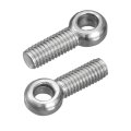 4pcs M8 X 25mm Lifting Eye Bolts 304 Stainless Steel Machinery Shoulder Swing Bolt Ring Eyebolt For Pipeline Gate Valves 