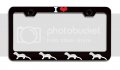 I Love Weasels Logo Black Metal License Plate Frame Tag Holder B91 