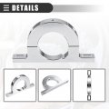 Motoforti Steering 2 Hole Brushed Underdash Mount Column Keyed No Drop For Chevrolet Metal Silver Tone
