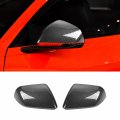 Cherocar Side Door Rearview Mirrors Cover Rear View Mirror Caps Trim For Ford Mustang 2015 2016 2017 Carbon Fiber 