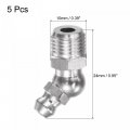 Uxcell 304 Stainless Steel 45 Degree Grease Fitting M10 X 1mm Thread Hydraulic Accessories 5pcs