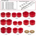 Replace For 6-116 Body Mount Bushings Kit Ford Explorer Sport Trac 2wd 4wd 2001-2005 18pcs Red Polyurethane