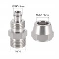 Uxcell Flared Tube Fitting Union G1 8 X 6mm Od Reusable Hydraulic Straight Hose End Male Fittings 10pcs
