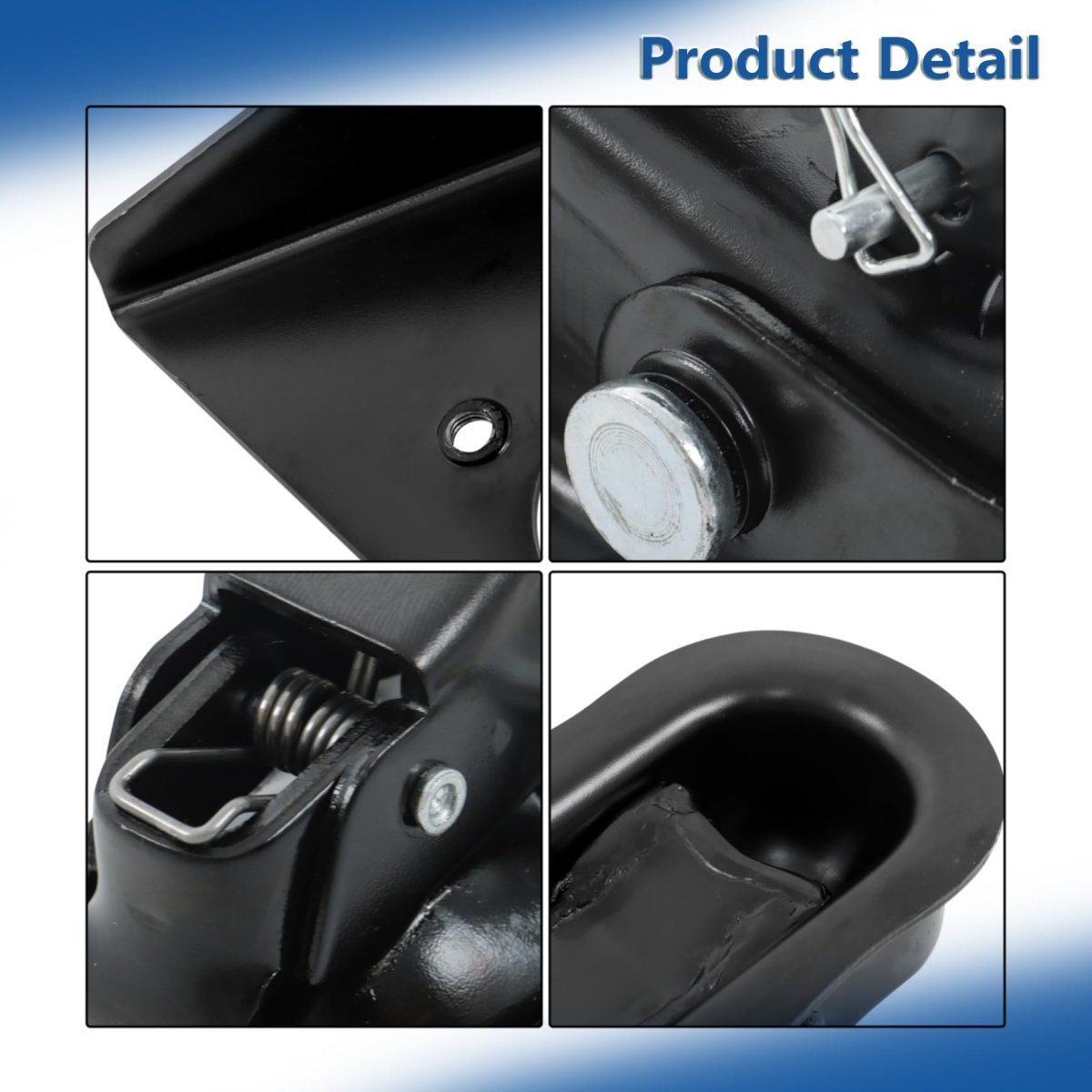 Black A Frame Trailer Coupler Heavy Duty 2 In Hitch Ball 8000lbs Capacity Steel Direct Replacement