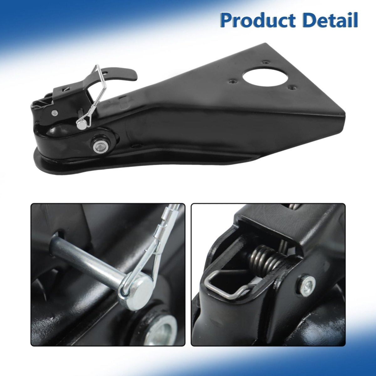 Black A Frame Trailer Coupler Heavy Duty 2 In Hitch Ball 8000lbs Capacity Steel Direct Replacement