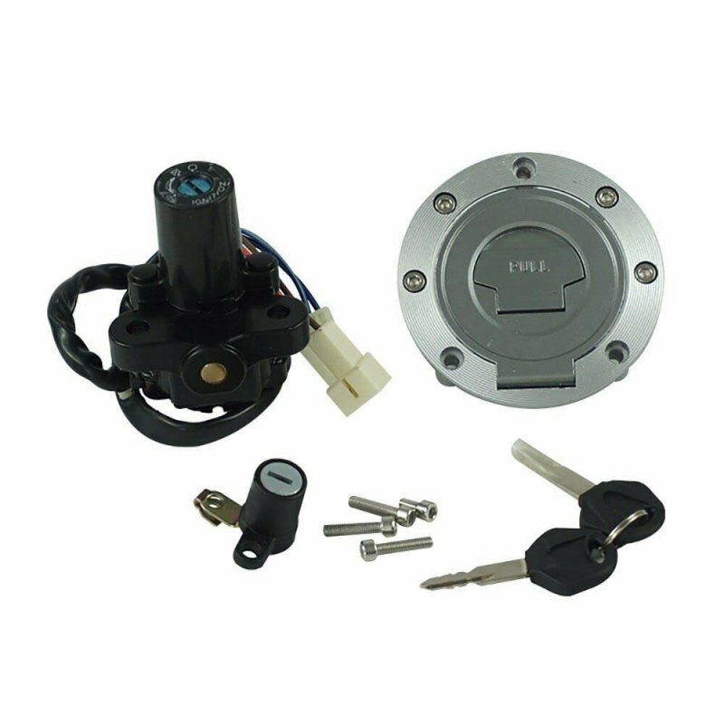 Fits For Ignition Switch Gas Cap Seat Lock Key Set Yamaha 06-12 Mt03 99-05 Yzf R6