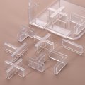 24pcs Plastic Glass Connector Suitable For 5mm Thick T Shaped To Clamp Fixing Bracket Rimless Clip Holder Aquarium Fish Tank 