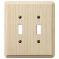 Westek 401tt Contemporary Wall Plate Unfinished Ash Wood 2 Toggle Quantity 3 