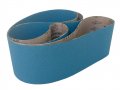 Premium Zirconia Cloth Sanding Belts 4 In X 132 80 Grit 3 Pack For Metal Wood And Composites 