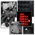 Acanii For 2002-2006 Dodge Ram 1500 Black Housing Smoked Lensled Tail Lights Brake Lamps Pair Left Right Aftermarket