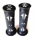 Httmt- Left 7 8 Right 1 Universal Atvs Pwc Rubber Comfort Grips- White For Left Side 22mm 25mm Motorcycle Hand Grips 