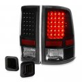 Black Housing Led Tail Light Full-led Smoke Lens License Plate Lamp Assembly Bundle For 2009-2018 Dodge Ram 1500 2500 3500 