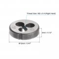 Uxcell 2pcs Round Threading Dies Metric M2 X 0 4 Thread Right Hand Alloy Tool Steel Screw Cutting Die Repair