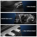 Headlight Assembly For 2009 To 2018 Dodge Ram 1500 2500 3500 4500 5500 Black Housing Clear Lens Driver And Passenger Side Pair