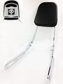 Hk Motorcycle Chromed Skull Style Backrest Sissy Bar Leather Pad For 2003-2009 Honda Vtx 1300n 1300r 1300s 2008-2009 1300t
