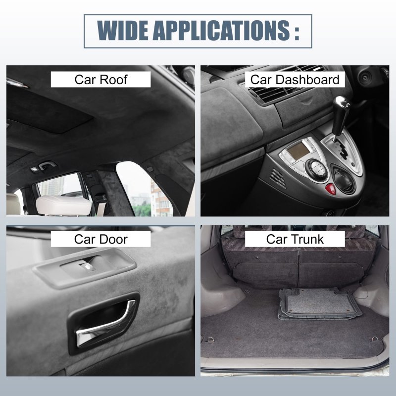 Suede Headliner Fabric 85 In X 60 Foam Backed For Car Truck Rv Suv Navy Blue Interior Trim Diy Repair Replacement