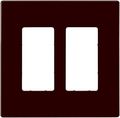 Eaton Pjs262b Mid-size Polycarbonate 2-gang Screwless Decorator Wallplate Brown 