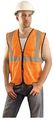 Occunomix Lux-gcz-o2 3x 2x Hi-viz Orange Value Polyester Mesh Standard Vest With Zipper Closure And 2 Silver Reflective Tape 1 