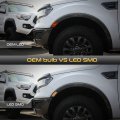 Vipmotoz Full Amber Led Strip Front Side Marker Lights Compatible With 2019-2023 Ford Ranger Black Housing Clear Lens Driver