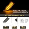 Vipmotoz Full Amber Led Strip Front Side Marker Lights Compatible With 2019-2023 Ford Ranger Black Housing Clear Lens Driver