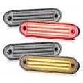 Full Led Amber Red Side Marker Lamp For 1990-2005 Mazda Miata Mx-5 Chrome Housing Clear Lens Front Rear Left Right 4 Piece Set 