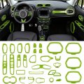 Toworldit 31pcs Set Abs Interior Accessories Dashboard Steering Wheel Decoration Cover Stickers Compatible With Jeep Renegade