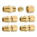 5pcs Brass Pipe Fitting 3 16 Od X 1 8 Npt Male Compression Tube Union Connector Straight Coupling Adapter Fit 