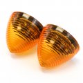 2 Amber Led Inches Marker Beehive Cone Lights Trailer Auto Bright Lighting 
