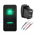 Marine Grade Rocker Switch Green Backlit 5 Pin On-off Utv Toggle For Car Boat Off-road Vehicle Pickup Tractor Motorcycle Sxs