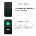 Marine Grade Rocker Switch Green Backlit 5 Pin On-off Utv Toggle For Car Boat Off-road Vehicle Pickup Tractor Motorcycle Sxs