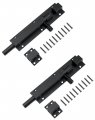 Black Slide Door Bolt Latch Sliding Gate 2 Pack 6 Stainless Steel Heavy Duty Thickened Barrel With Padlock Hole Solid Lock 