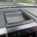 Platform Groove Carbon Fiber Frame Trim Above The Center Console Dashboard Storage Box Fit For Ford F150 2015-2020