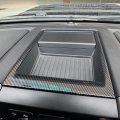 Platform Groove Carbon Fiber Frame Trim Above The Center Console Dashboard Storage Box Fit For Ford F150 2015-2020