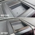 Platform Groove Carbon Fiber Frame Trim Above The Center Console Dashboard Storage Box Fit For Ford F150 2015-2020