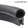 Uxcell Trim Seal With Top Bulb Epdm Rubber Channel Edge Protector Sheet Fits 1-3mm 2m 6 56ft Length 1 18inch Height