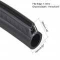 Uxcell Trim Seal With Top Bulb Epdm Rubber Channel Edge Protector Sheet Fits 1-3mm 2m 6 56ft Length 1 18inch Height