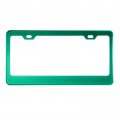 Electric-plating Color Mirror Polished T304 Stainless Steel License Plate Frame Green