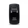 Ch4x4 Rocker Switch Halo Ligths Symbol-blue Led