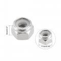 Uxcell 1 4-20 Unc Nylon Insert Hex Lock Nuts 304 Stainless Steel Plain Finish 50pcs