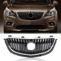 G-plus Front Bumper Grille Radiator Gloss Grid Grill Compatible With Buick Envision 2015 2016 2017 Black Mesh