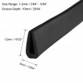 Uxcell Edge Trim Seal Black Pvc Plastic U Channel Protector Fits 1 16 3 32 20 Feet Length 15 Height