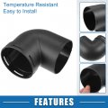 A Absopro Car Air Diesel Heater Duct Warm Ducting Pipe Single Connection Elbow Outlet Connector 2 95 75mm Od Black Set Of