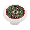 Colorful Celtic Design Decorative High Gloss Ceramic Drawer Knob 