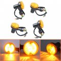 Waltyotur 4pcs Motorcycle Turn Signals Signal Lights Front Rear Blinkers Replacement For Kawasaki Yamaha Honda Amber